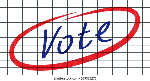 Inscription to vote in a notebook.