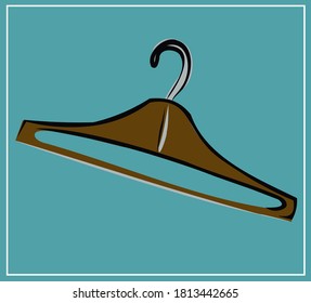Inscription. Wardrobe hangers. Fashion. The basic wardrobe of a minimalist. clothes. Set. Isolated vector object.