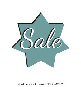 inscription the word sale, vector illustration