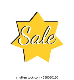 inscription the word sale, vector illustration