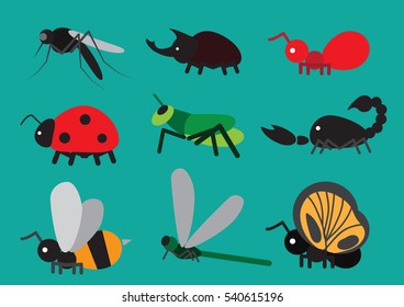 insect - animal icon set