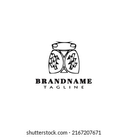 insect animal logo cartoon icon simple template black modern isolated vector illustration