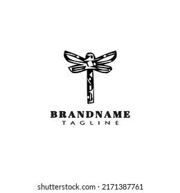 insect animal logo cartoon icon design creative black modern isolated vector illustration