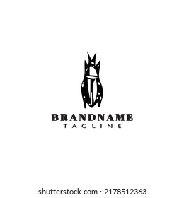 insect animal logo cartoon icon design template black modern isolated vector creative