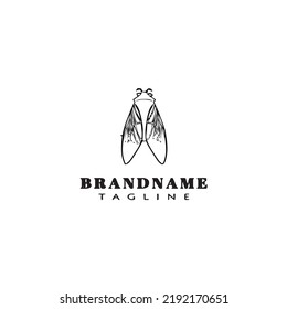 insect animal logo cartoon icon design template black modern isolated shape illustration