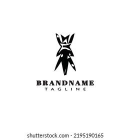 insect animal logo cartoon icon design template black modern isolated vector unique