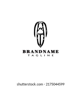 insect animal logo concept icon design template black modern isolated vector illustration