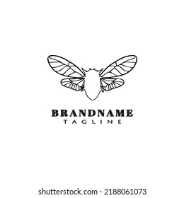 insect animal logo icon design template black modern isolated vector illustration