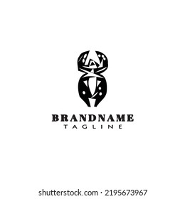 insect animal logo icon design template black modern isolated vector illustration