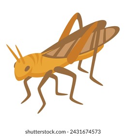 Insect ant icon isometric vector. Grasshopper bug. Small image fly