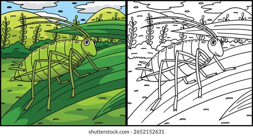Insect Aphid Animal Colored Cartoon Illustration 