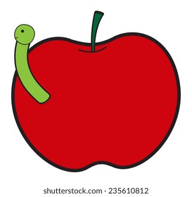Insect with Apple Vector
