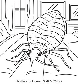 Insect Bed Bug Animal Coloring Page for Kids