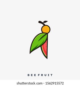 Insect Bee Color Illustration Vector Template, Suitable for Creative Industry, Multimedia, entertainment, Educations, Shop, and any related business