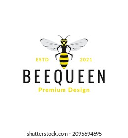 insect bee fly queen logo design vector graphic symbol icon sign illustration creative idea