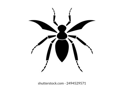 Insect Black Silhouette Vector, Insect Silhouette Clipart