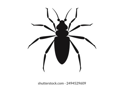 Insect Black Silhouette Vector, Insect Silhouette Clipart