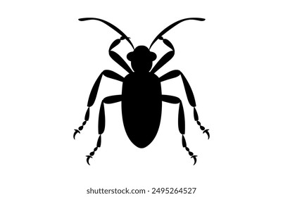 Insect Black Silhouette Vector, Insect Silhouette Clipart