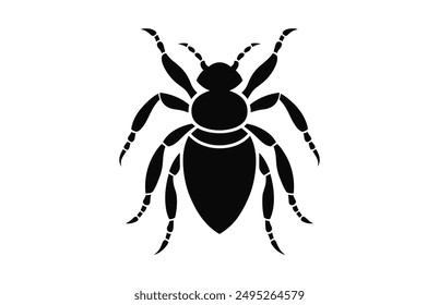 Insect Black Silhouette Vector, Insect Silhouette Clipart