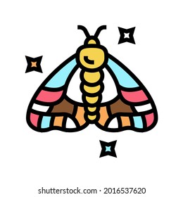 insect boho color icon vector. insect boho sign. isolated symbol illustration