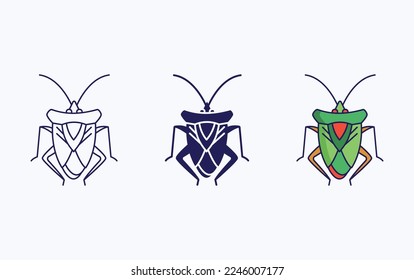 Insect bug vector illustration icon