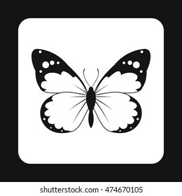 Insect butterfly with big wings icon in simple style isolated on white background. Fly symbol