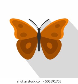 Insect butterfly with big wings icon. Flat illustration of insect butterfly with big wings vector icon for web