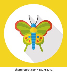 insect butterfly flat icon