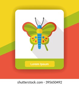 insect butterfly flat icon