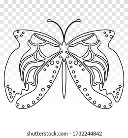Insect Butterfly line art icon for apps or website