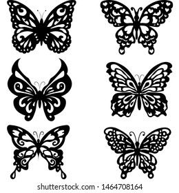 insect butterfly outline vector. nature coloring book