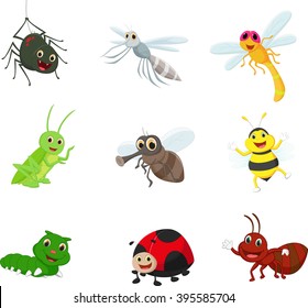 Insect cartoon collection set