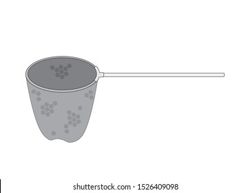 insect catcher and fish, white background vector illustration
