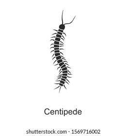 Insect centipede vector icon.Black vector icon isolated on white background insect centipede.