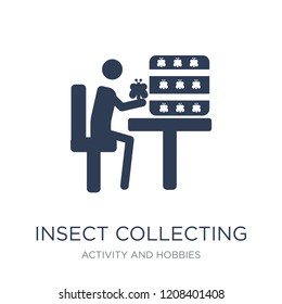 Insect collecting icon. Trendy flat vector Insect collecting icon on white background from Activity and Hobbies collection, vector illustration can be use for web and mobile, eps10