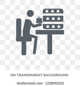 Insect collecting icon. Trendy flat vector Insect collecting icon on transparent background from Activity and Hobbies collection. 