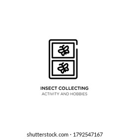 insect collecting vector line icon. Simple element illustration. insect collecting outline icon from activity and hobbies concept. Can be used for web and mobile
