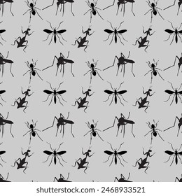 The Insect Collection Of Edgar Allan Seamless Vector Pattern Design