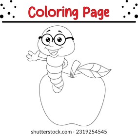 Insect coloring book for kids. Bugs Vector line art illustration coloring page on white.