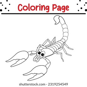 Insect coloring book for kids. Bugs Vector line art illustration coloring page on white.