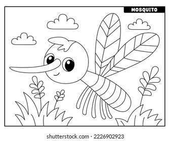 Insect coloring pages for kids