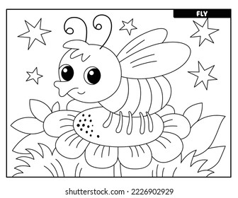 Insect coloring pages for kids