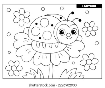 Insect coloring pages for kids