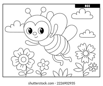 Insect coloring pages for kids