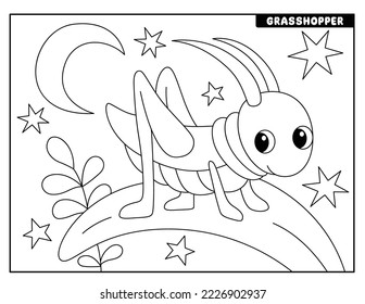 Insect coloring pages for kids