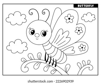 Insect coloring pages for kids