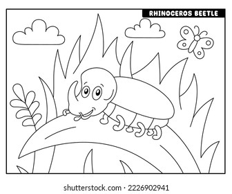 Insect coloring pages for kids