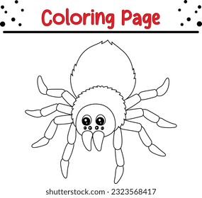 Insect coloring pages for kids. spider coloring book for children