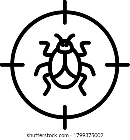 Insect Control Concept, Targetting the Flies Vector Icon Design, Pest Control Sign, Fumigation services Symbol on White background