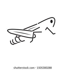insect cricket logo design vector template, insect logo